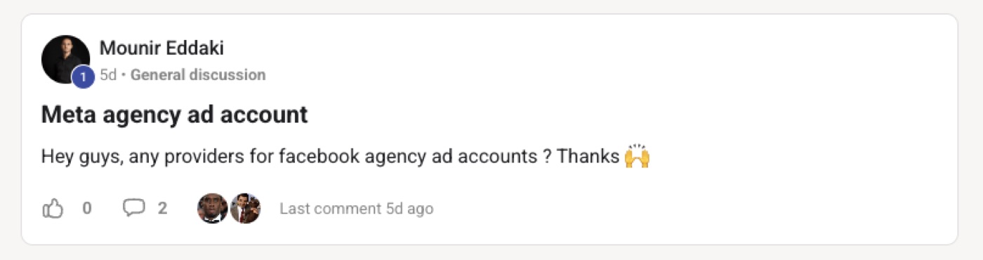 Q&A post: Meta agency ad account providers